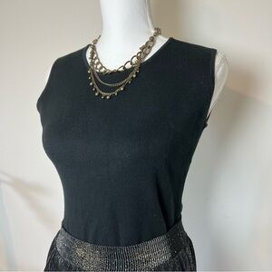 Finity Vintage 90s/Y2K 100% Cotton Black Tank - Monica Geller Style ☕️